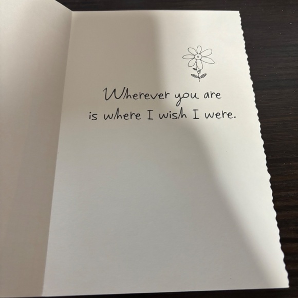 I miss you floral greeting card - Picture 2 of 2